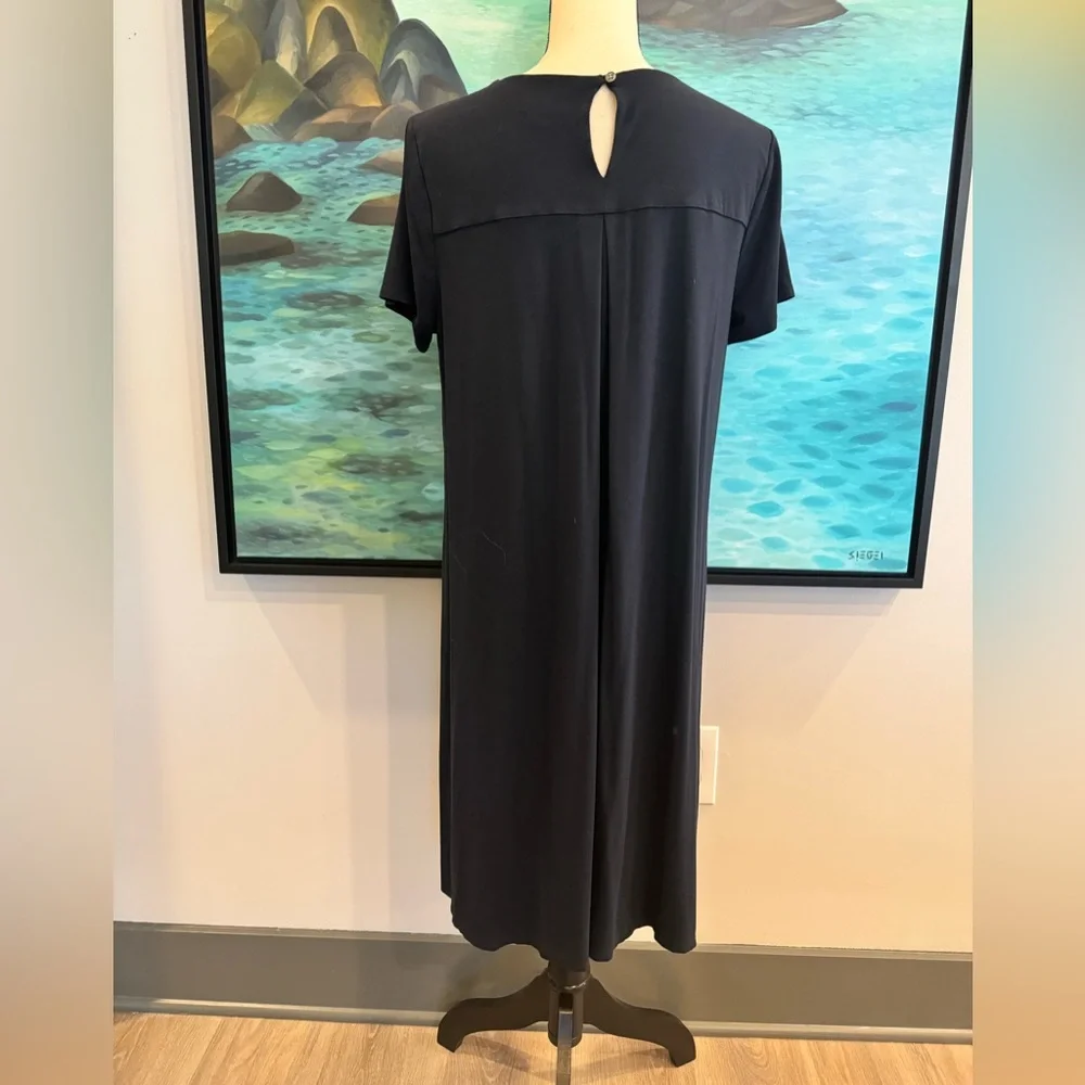 J Jill Wearever Collection Swing Dress Navy Size M - Picture 2 of 6